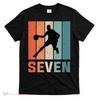7 Years Old 7th Birthday Basketball Gift For Boys Party T-Shirt thumb 0