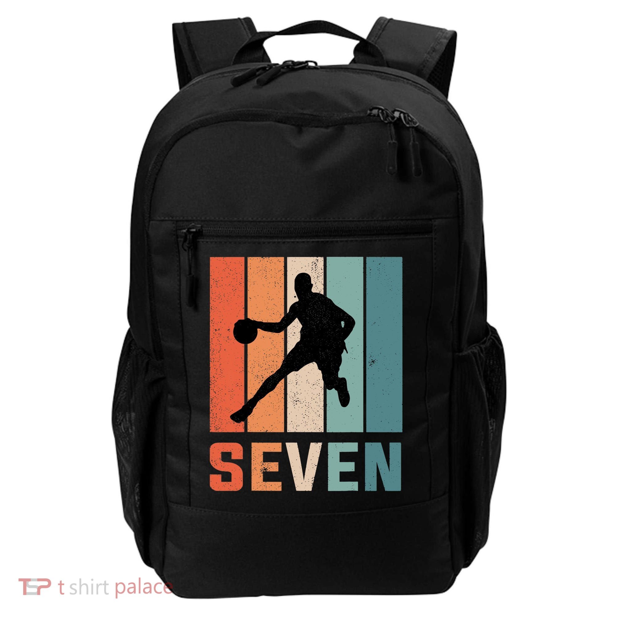 7 Years Old 7th Birthday Basketball Gift For Boys Party Backpack
