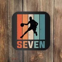 7 Years Old 7th Birthday Basketball Gift For Boys Party Coaster thumb 0