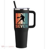 7 Years Old 7th Birthday Basketball Gift For Boys Party 40oz Vacuum Insulated Stainless Steel Travel Tumbler thumb 0