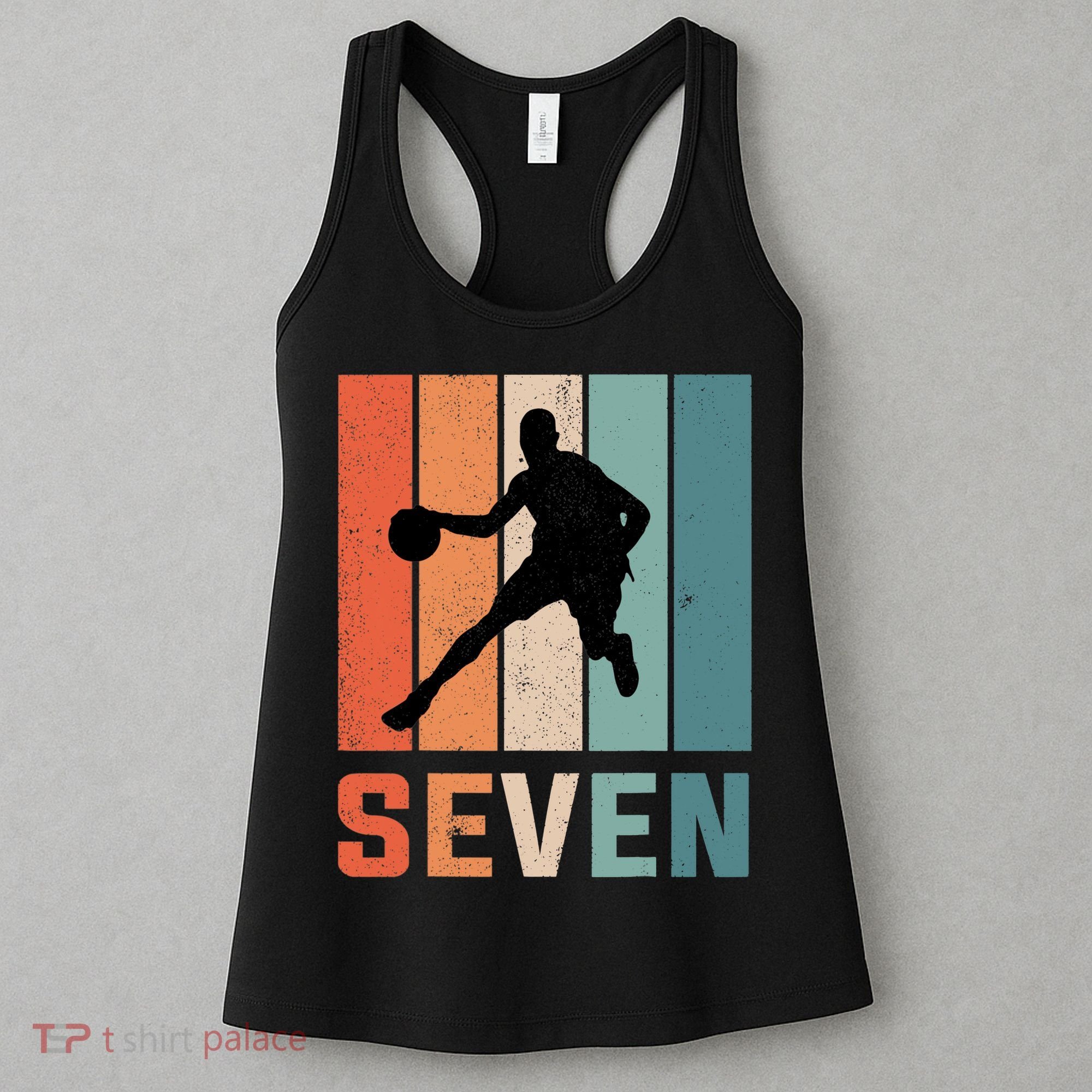 7 Years Old 7th Birthday Basketball Gift For Boys Party Women's Tank Top