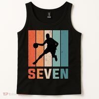 7 Years Old 7th Birthday Basketball Gift For Boys Party Tank Top thumb 2