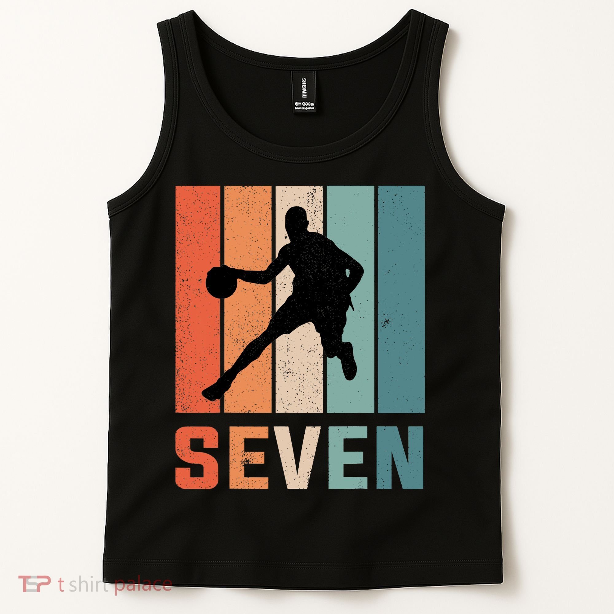 7 Years Old 7th Birthday Basketball Gift For Boys Party Tank Top
