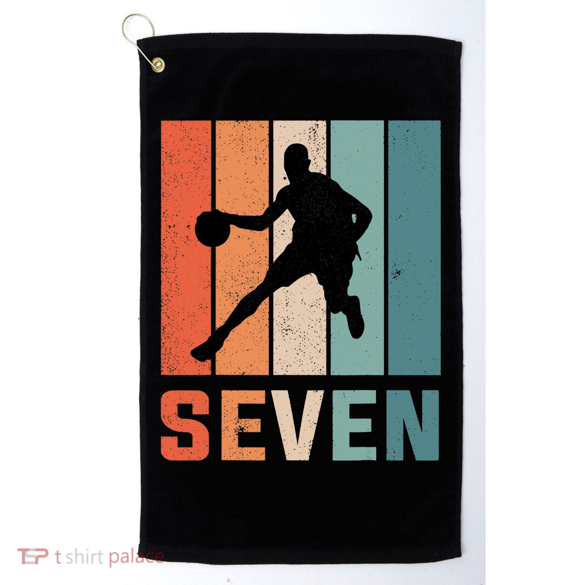 7 Years Old 7th Birthday Basketball Gift For Boys Party Golf Towel