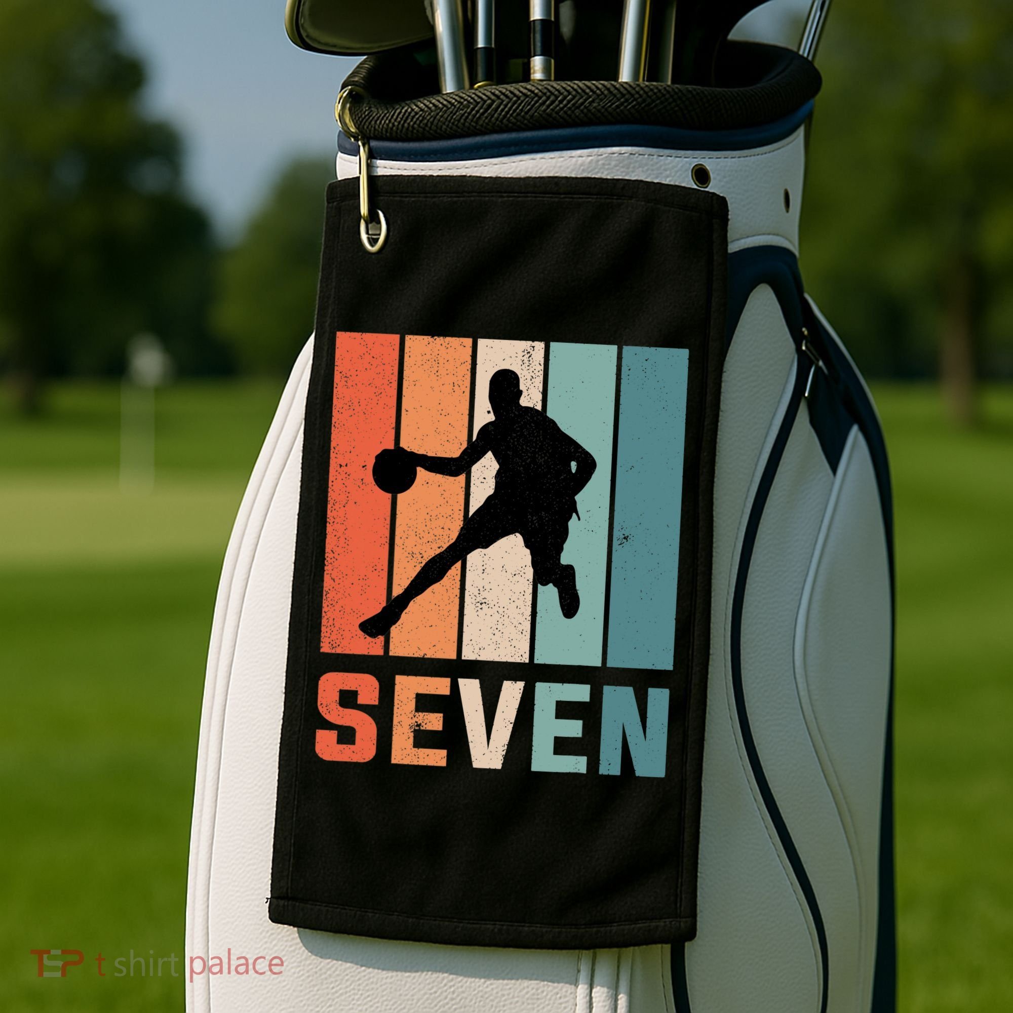7 Years Old 7th Birthday Basketball Gift For Boys Party Golf Towel