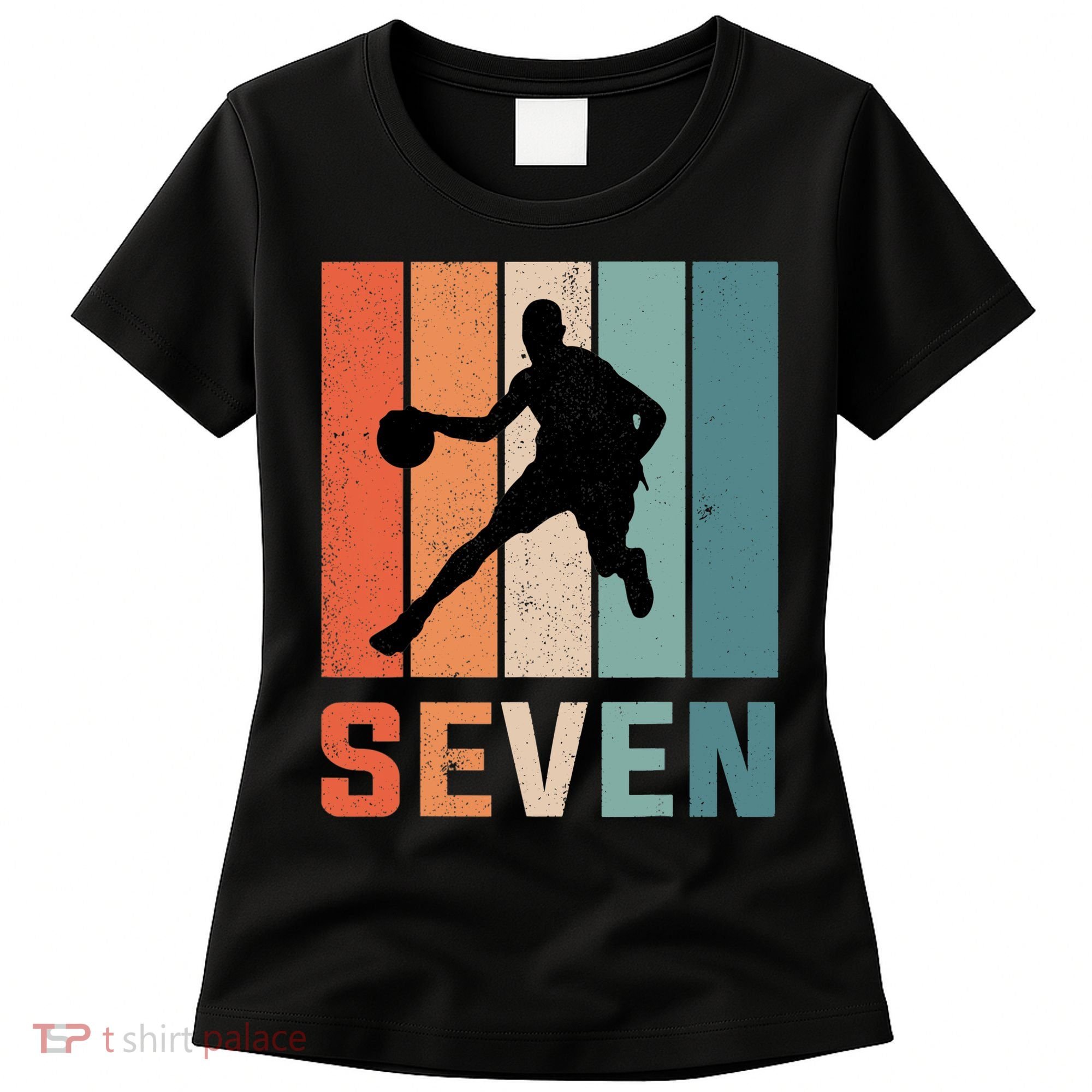 7 Years Old 7th Birthday Basketball Gift For Boys Party Women's T-Shirt
