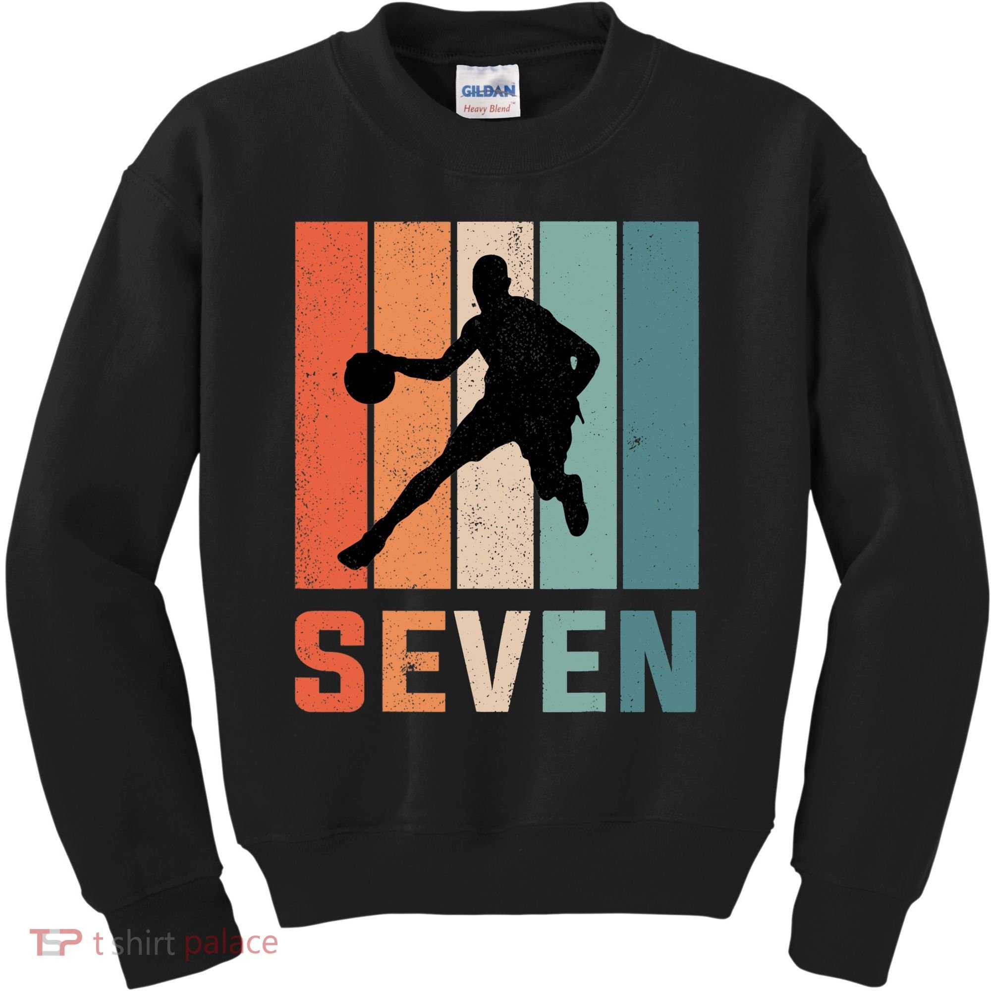 7 Years Old 7th Birthday Basketball Gift For Boys Party Kids Sweatshirt