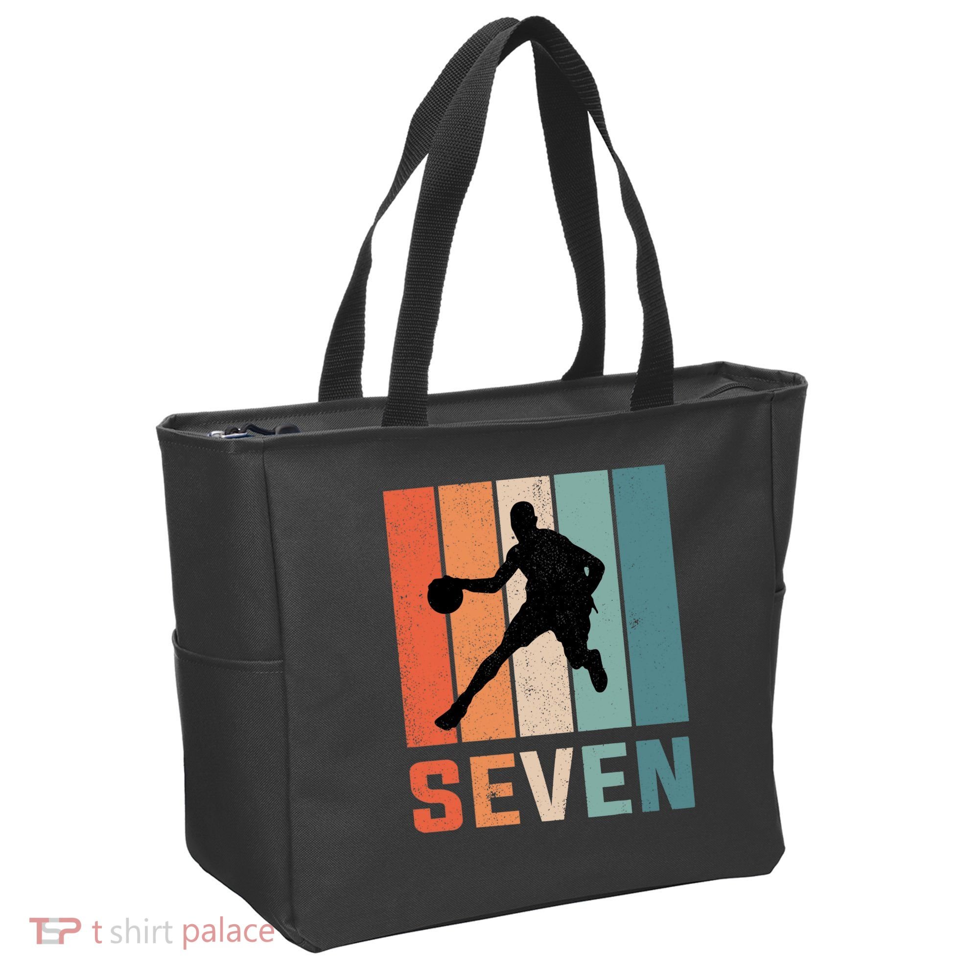 7 Years Old 7th Birthday Basketball Gift For Boys Party Tote Bag