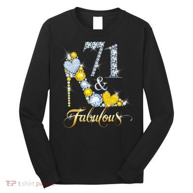 71 years old It's my Birthday 71th Birthday Diamond Crown Long Sleeve Shirt