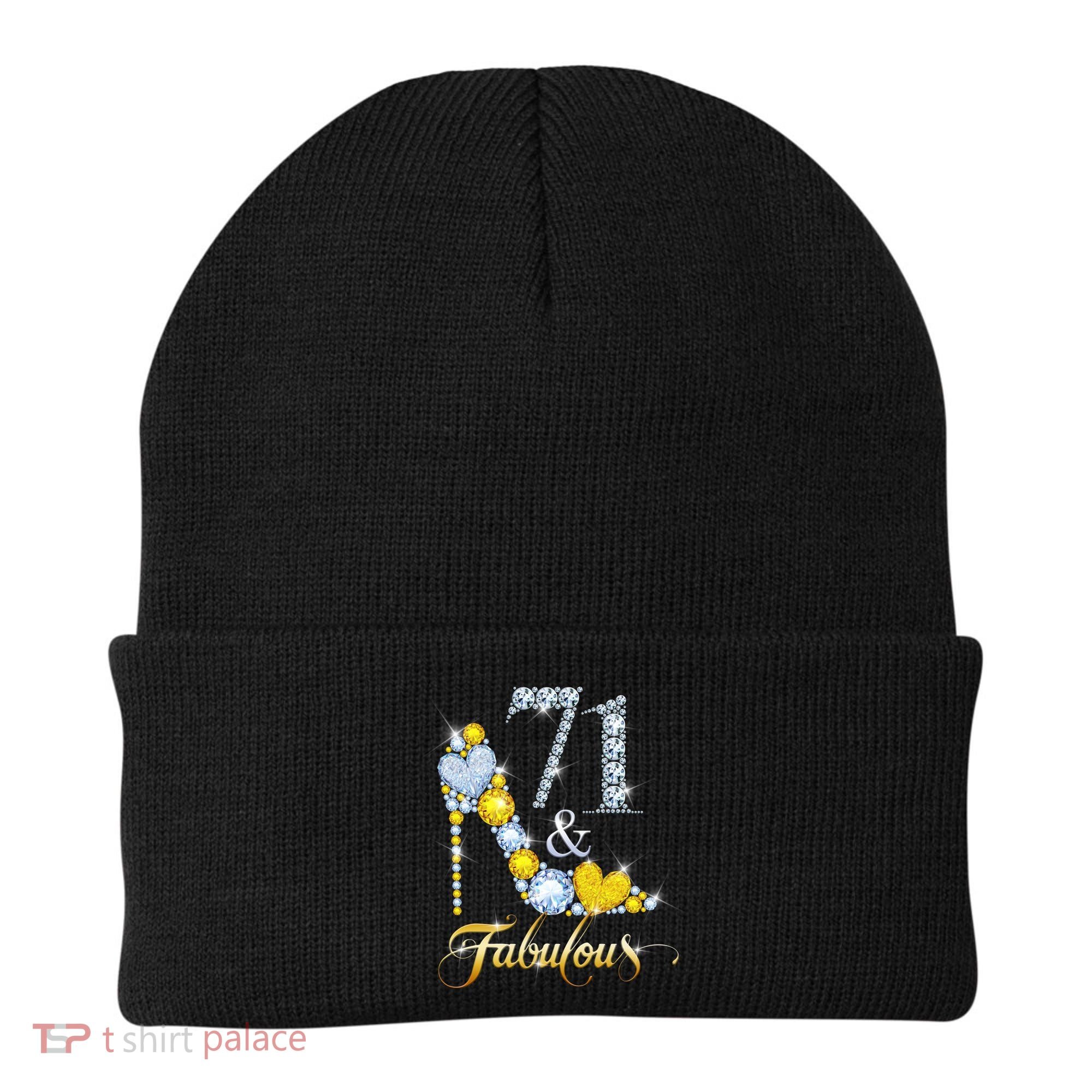71 years old It's my Birthday 71th Birthday Diamond Crown Beanie