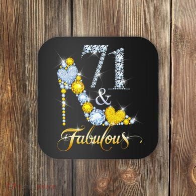 71 years old It's my Birthday 71th Birthday Diamond Crown Coaster