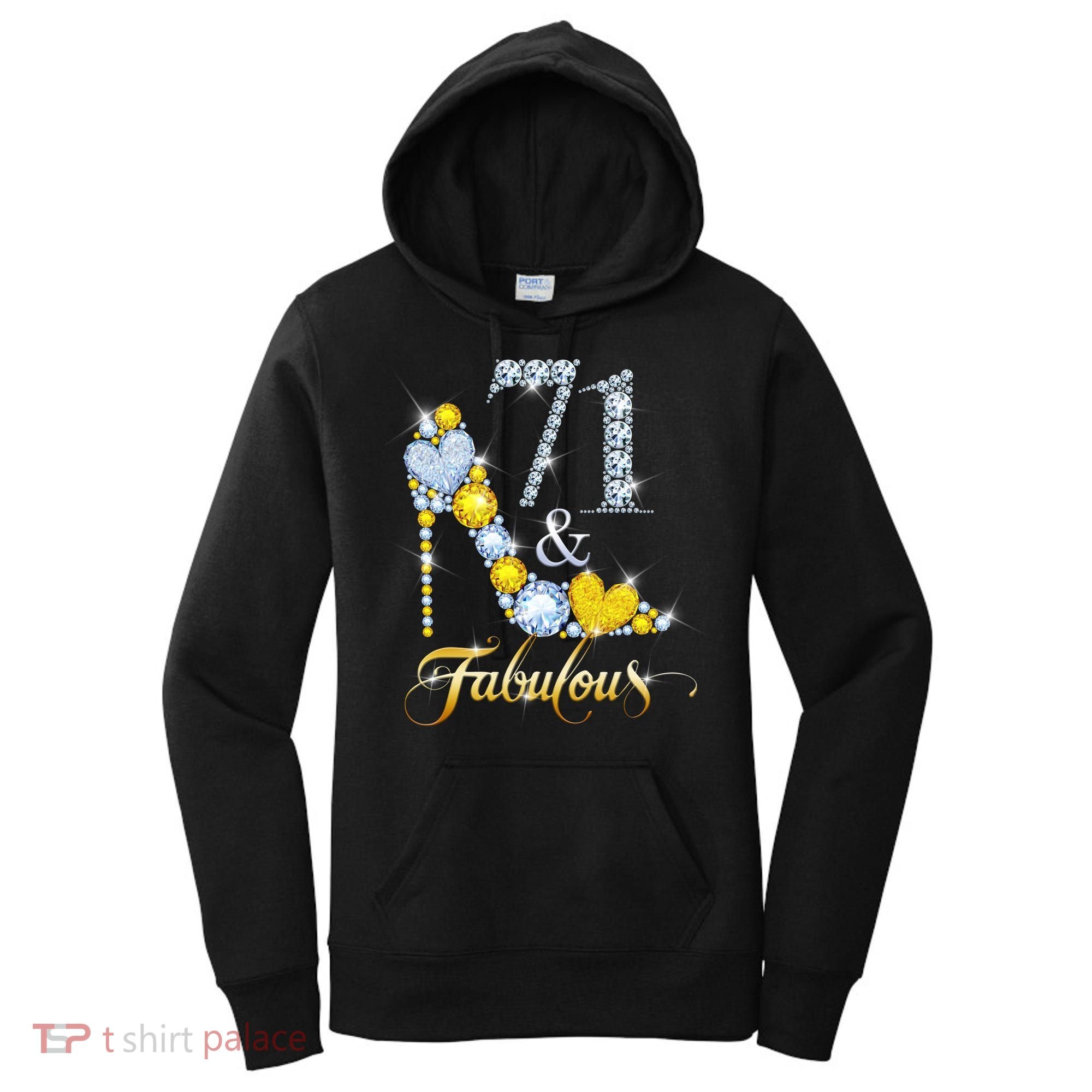 71 years old It's my Birthday 71th Birthday Diamond Crown Women's Hoodie