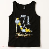 71 years old It's my Birthday 71th Birthday Diamond Crown Tank Top thumb 2