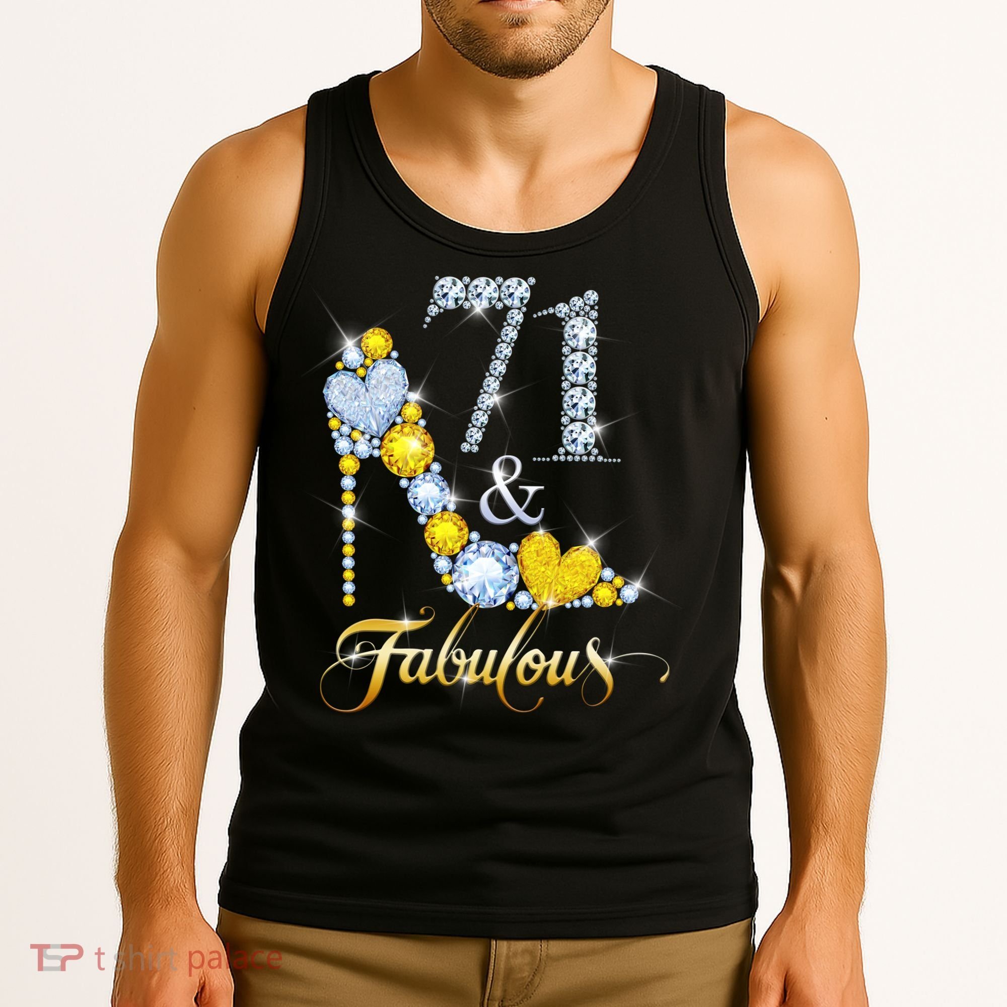 71 years old It's my Birthday 71th Birthday Diamond Crown Tank Top