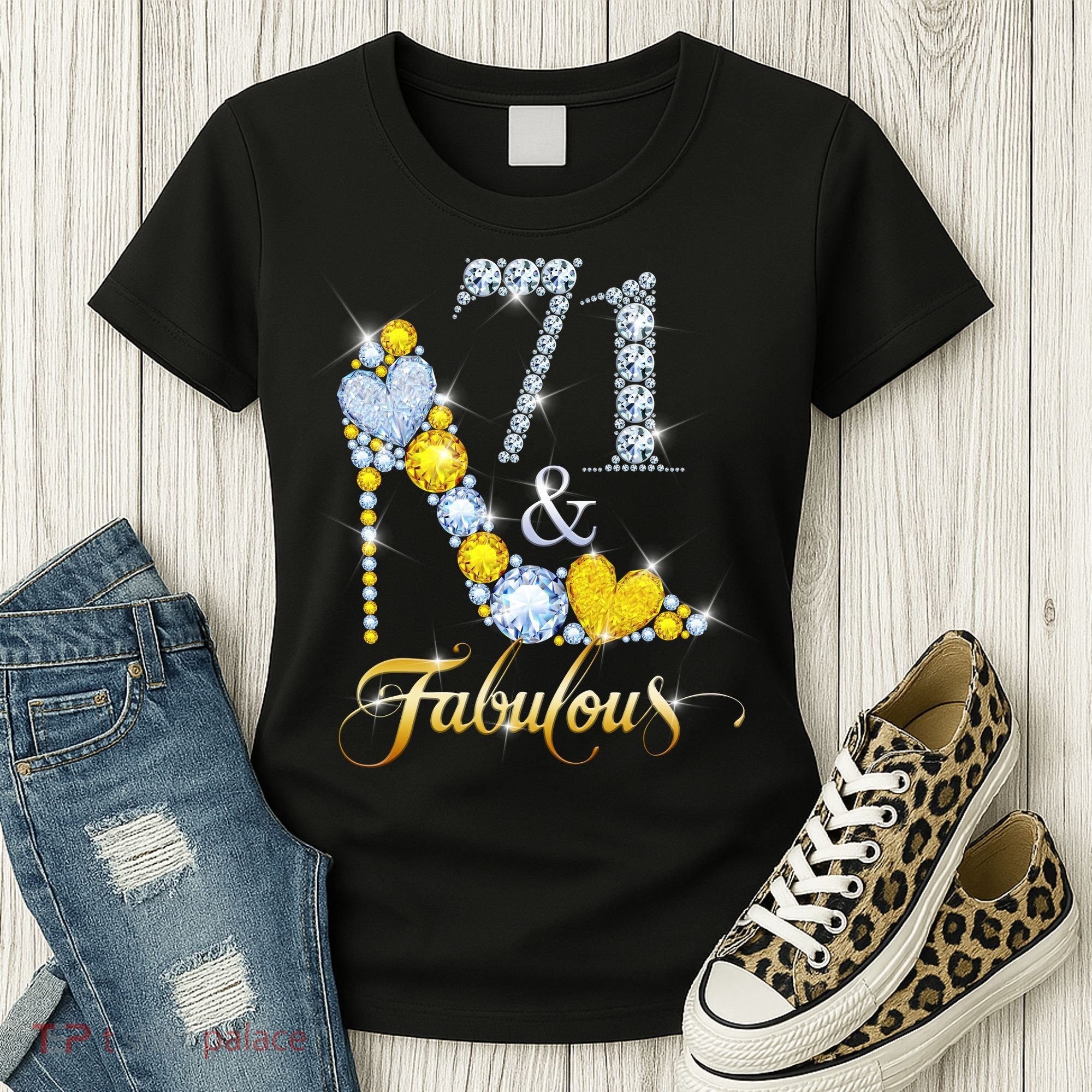 71 years old It's my Birthday 71th Birthday Diamond Crown Women's T-Shirt