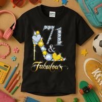 71 years old It's my Birthday 71th Birthday Diamond Crown Kids T-Shirt thumb 3