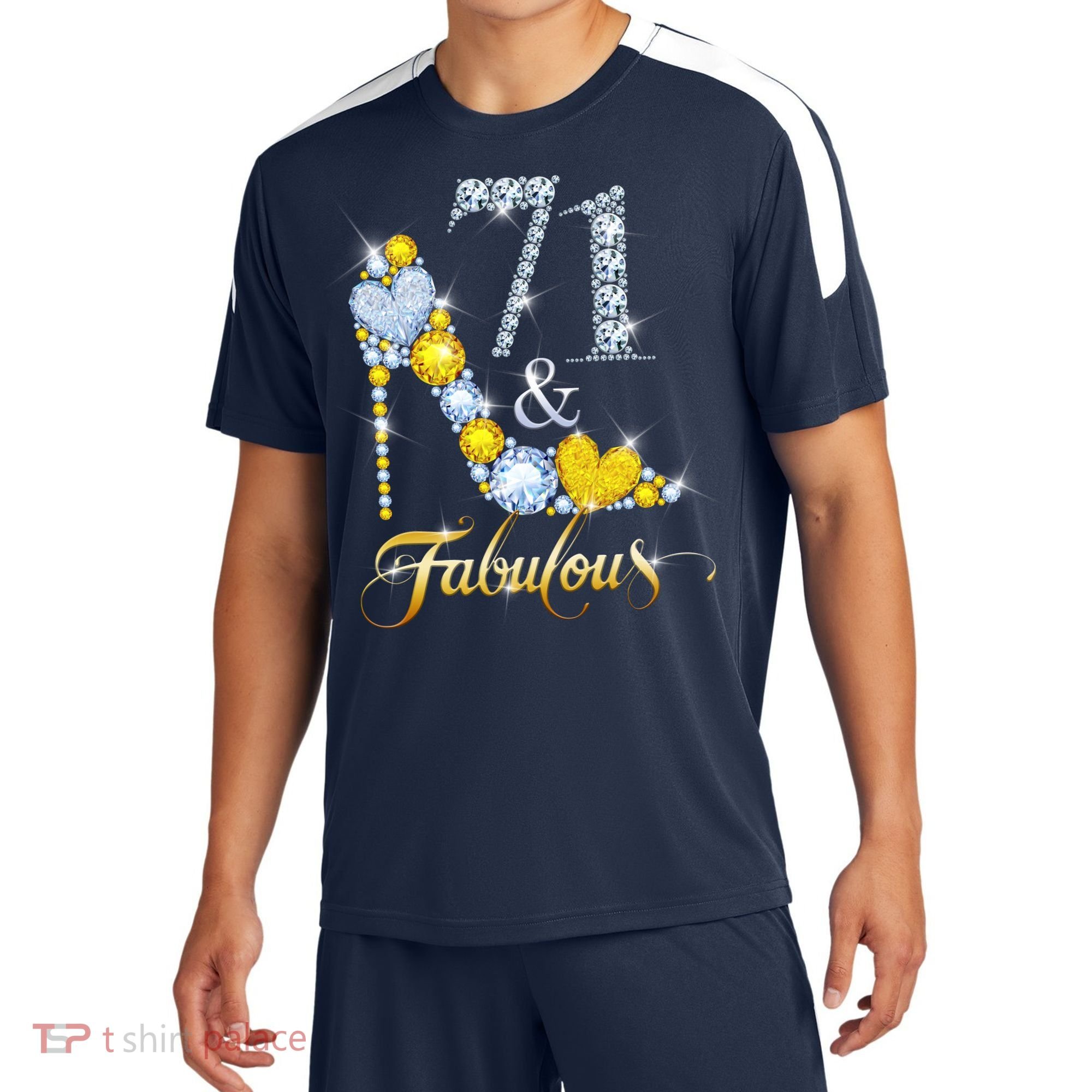 71 years old It's my Birthday 71th Birthday Diamond Crown Sport-Tek Competitor United Soccer Jersey