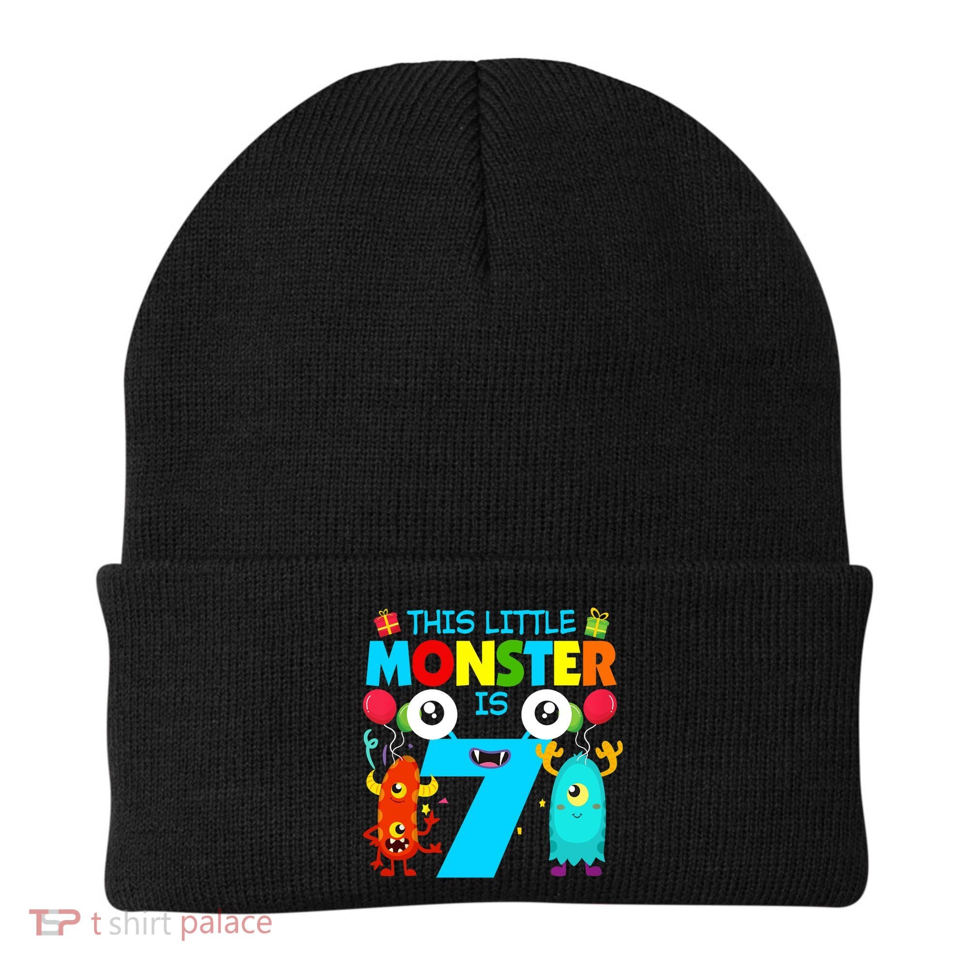 7 Year Old Gifts This Little Monster Is 7th Birthday Boy Beanie