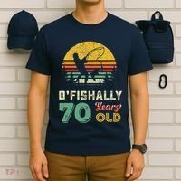 70 Years Old Seventy Grandpa Fish 70th Birthday Fishing Gift T-Shirt thumb 6