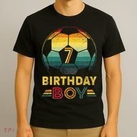 7 Year Old Gifts Football Soccer Player 7th Birthday T-Shirt thumb 3