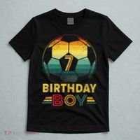7 Year Old Gifts Football Soccer Player 7th Birthday T-Shirt thumb 5