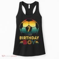 7 Year Old Gifts Football Soccer Player 7th Birthday Women's Tank Top thumb 0