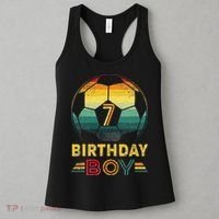 7 Year Old Gifts Football Soccer Player 7th Birthday Women's Tank Top thumb 3