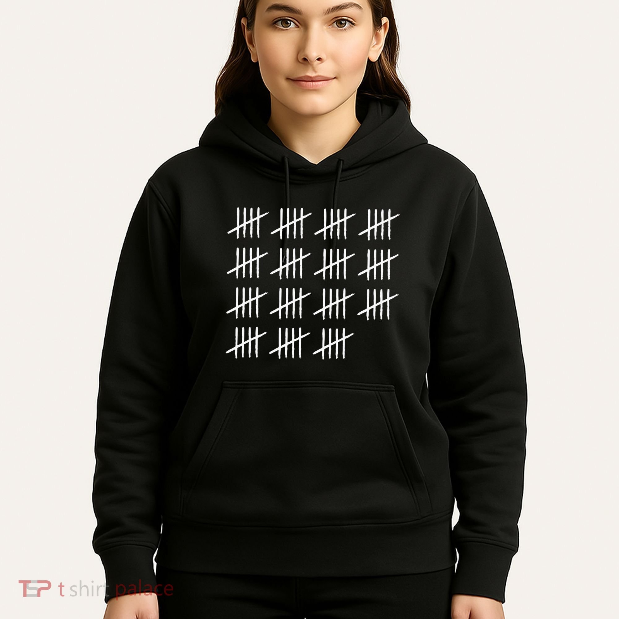 75 Years Old Tally Marks 75th Birthday Hoodie