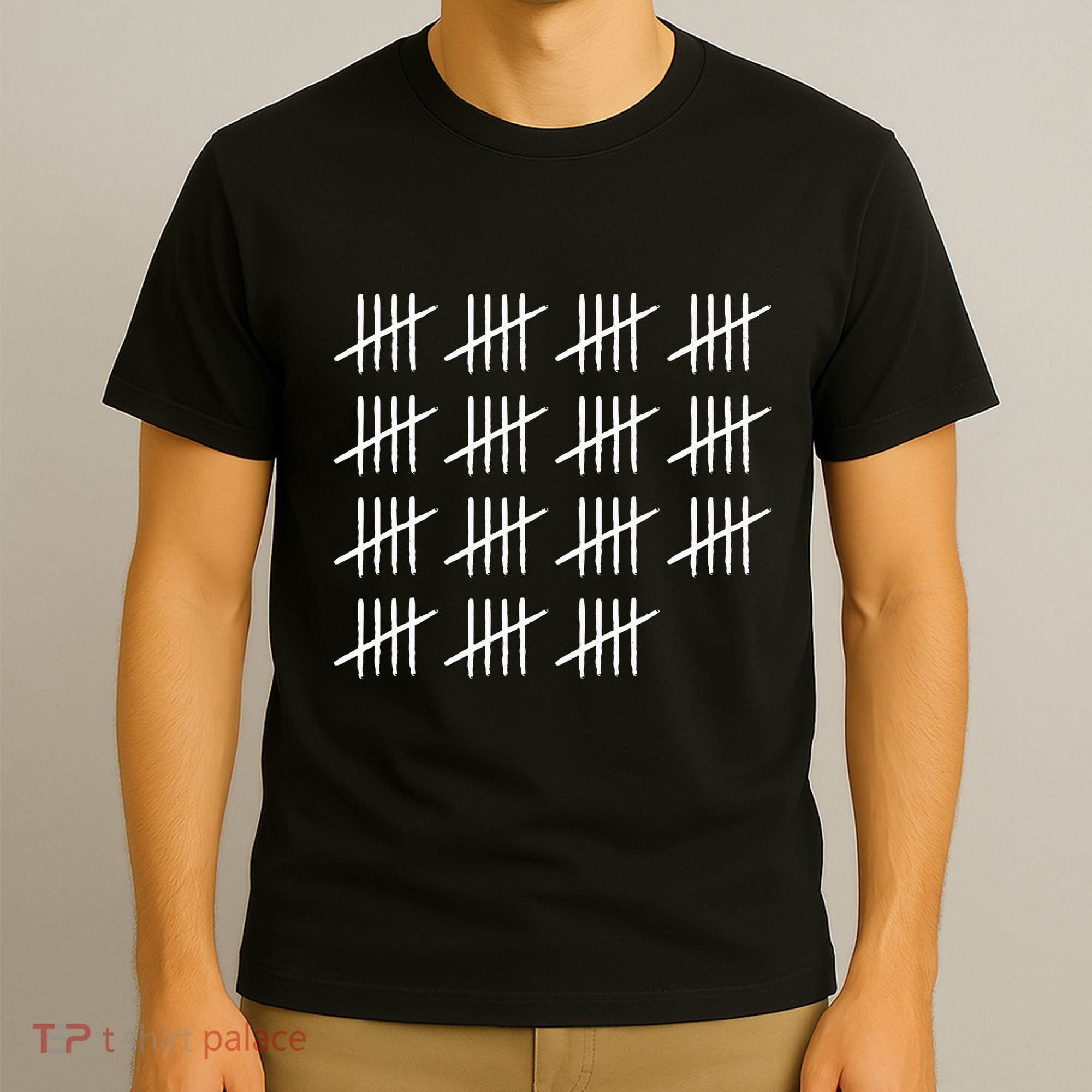 75 Years Old Tally Marks 75th Birthday T-Shirt