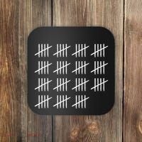 75 Years Old Tally Marks 75th Birthday Coaster thumb 0