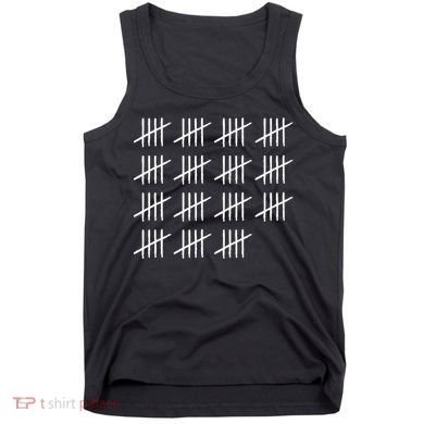 75 Years Old Tally Marks 75th Birthday Tank Top