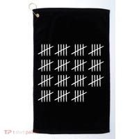 75 Years Old Tally Marks 75th Birthday Golf Towel thumb 0