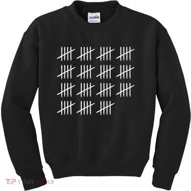 75 Years Old Tally Marks 75th Birthday Kids Sweatshirt