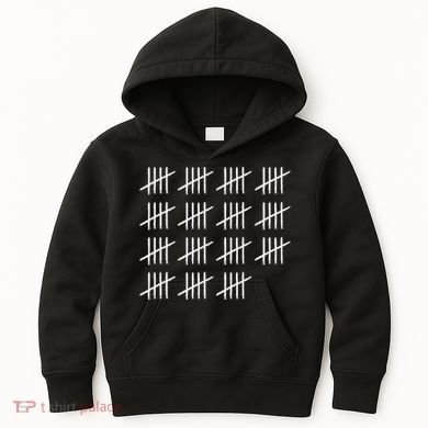 75 Years Old Tally Marks 75th Birthday Kids Hoodie