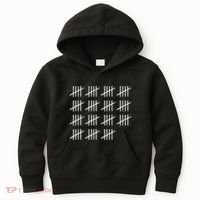 75 Years Old Tally Marks 75th Birthday Kids Hoodie thumb 0