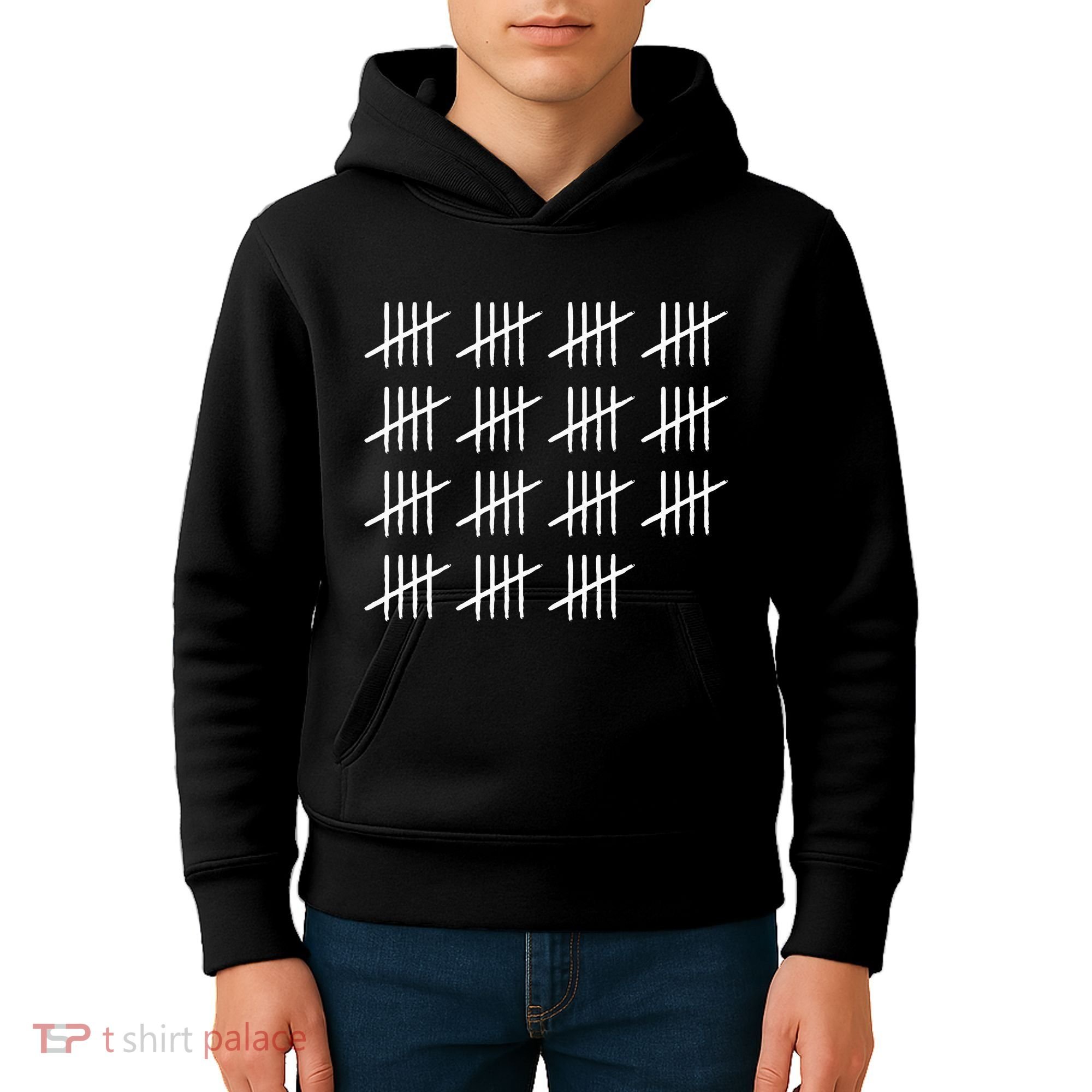 75 Years Old Tally Marks 75th Birthday Kids Hoodie