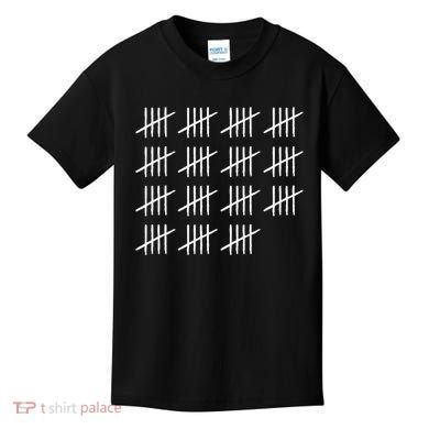 75 Years Old Tally Marks 75th Birthday Kids T-Shirt