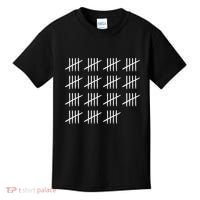 75 Years Old Tally Marks 75th Birthday Kids T-Shirt thumb 0