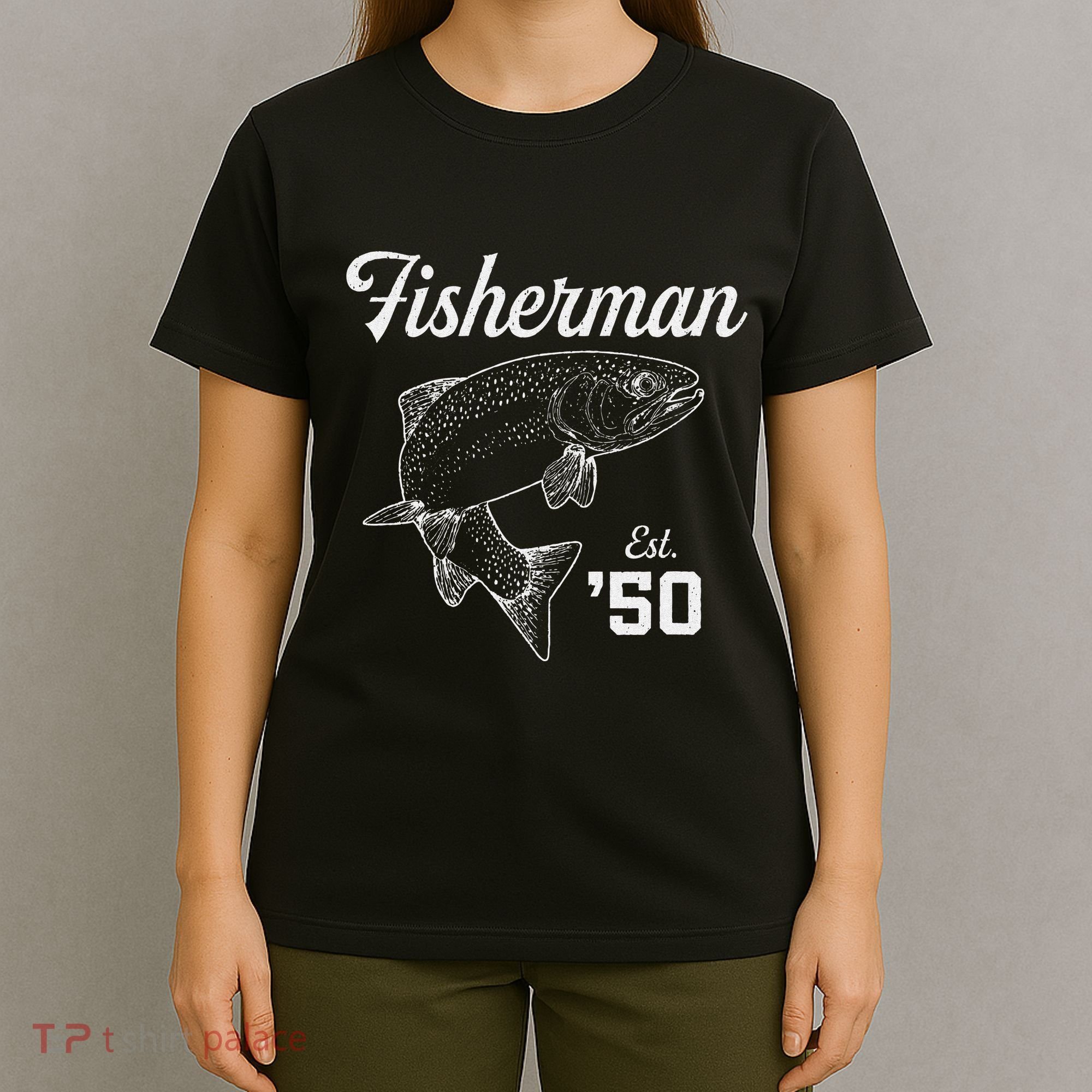 73 Year Old Trout Fisherman Fishing 1950 73rd Birthday T-Shirt