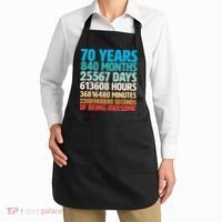 70 Years Of Being Awesome 70th Birthday Time Breakdown Apron thumb 2
