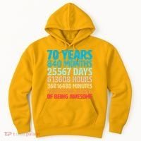 70 Years Of Being Awesome 70th Birthday Time Breakdown Hoodie thumb 0