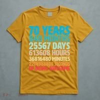70 Years Of Being Awesome 70th Birthday Time Breakdown T-Shirt thumb 5
