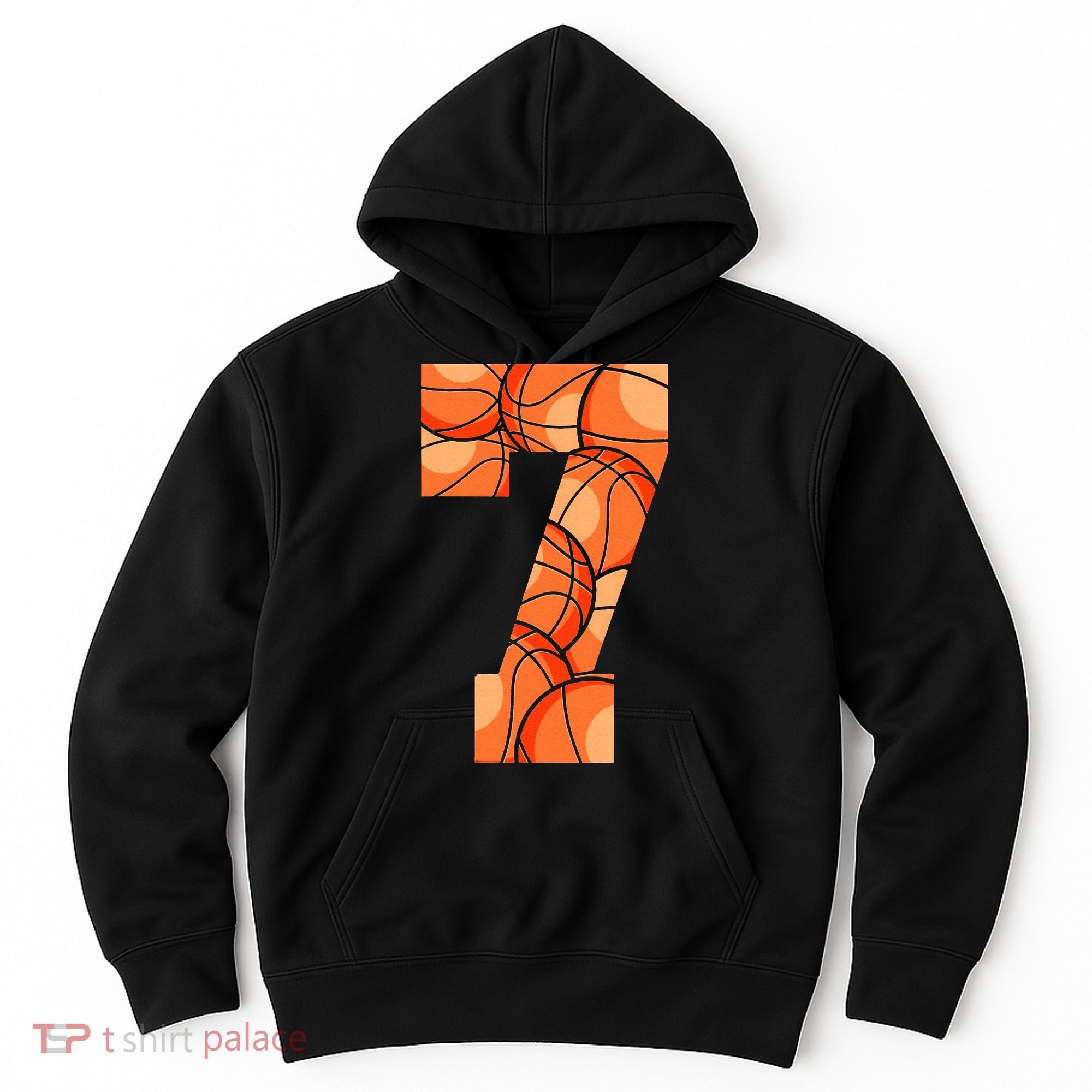 7 Years Old 7th Birthday Basketball Gift For Party Hoodie