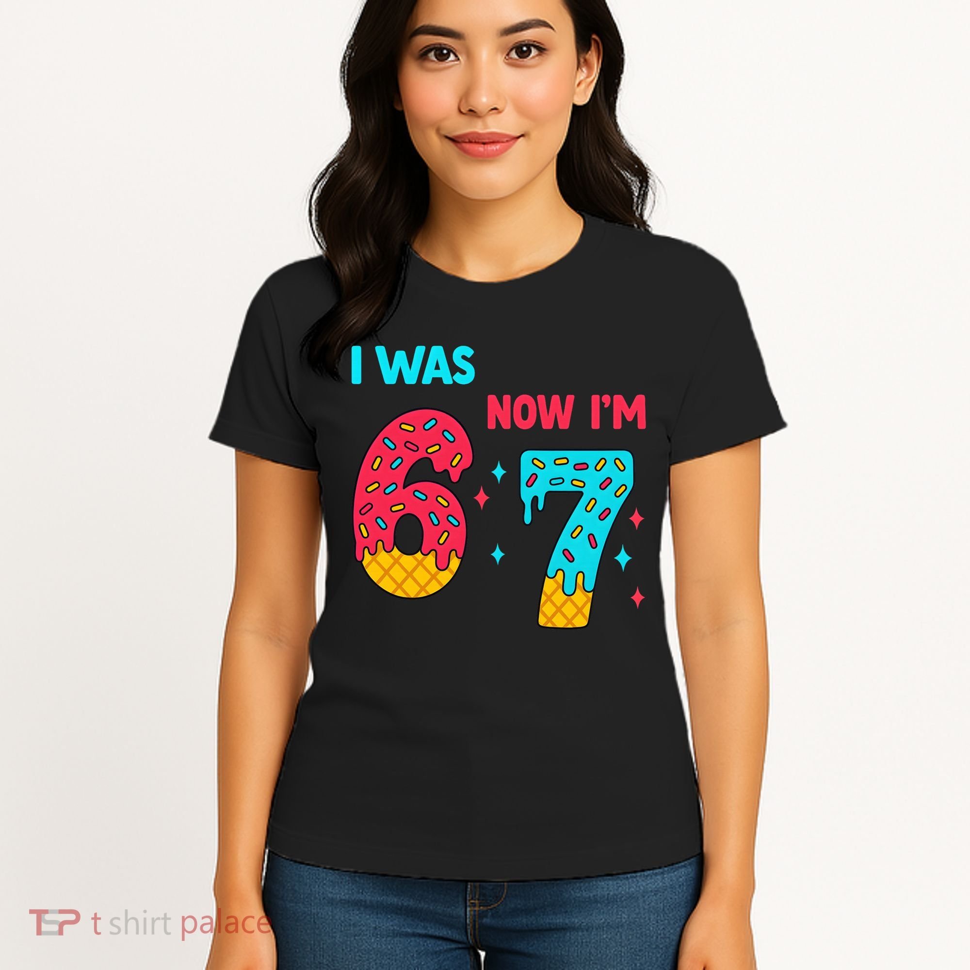 7 Year Old Birthday Was 6 Now I'm 7 67 Funny Women's T-Shirt