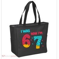 7 Year Old Birthday Was 6 Now I'm 7 67 Funny Tote Bag thumb 2