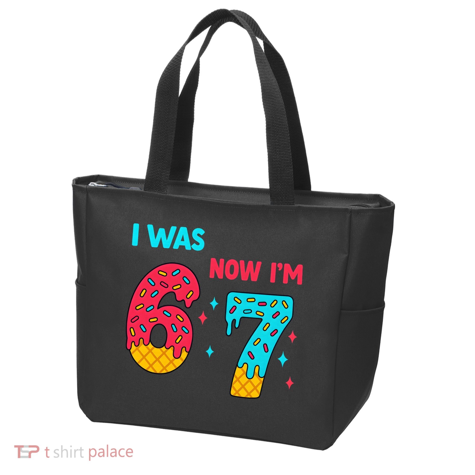 7 Year Old Birthday Was 6 Now I'm 7 67 Funny Tote Bag