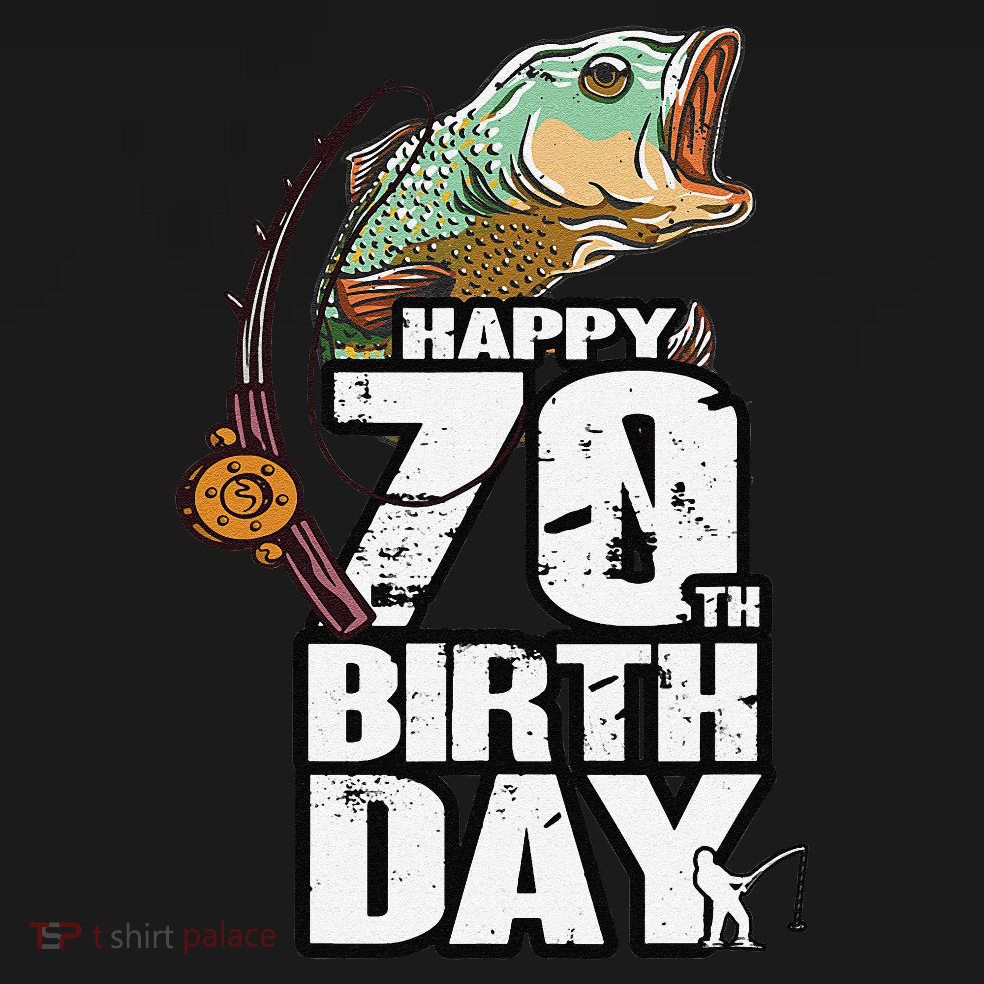 70 Years Old Fishing Fisherman Angler 70th Birthday Women's Hoodie