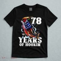 78 Years Of Hookin Funny America Bass Fishing 78th Birthday T-Shirt thumb 5