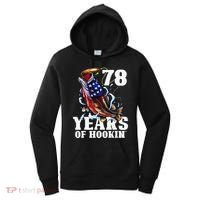 78 Years Of Hookin Funny America Bass Fishing 78th Birthday Women's Hoodie thumb 0