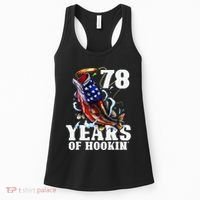 78 Years Of Hookin Funny America Bass Fishing 78th Birthday Women's Tank Top thumb 0